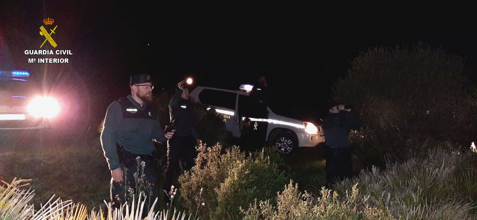 Imagen del operativo de búsqueda de la Guardia CIvil.