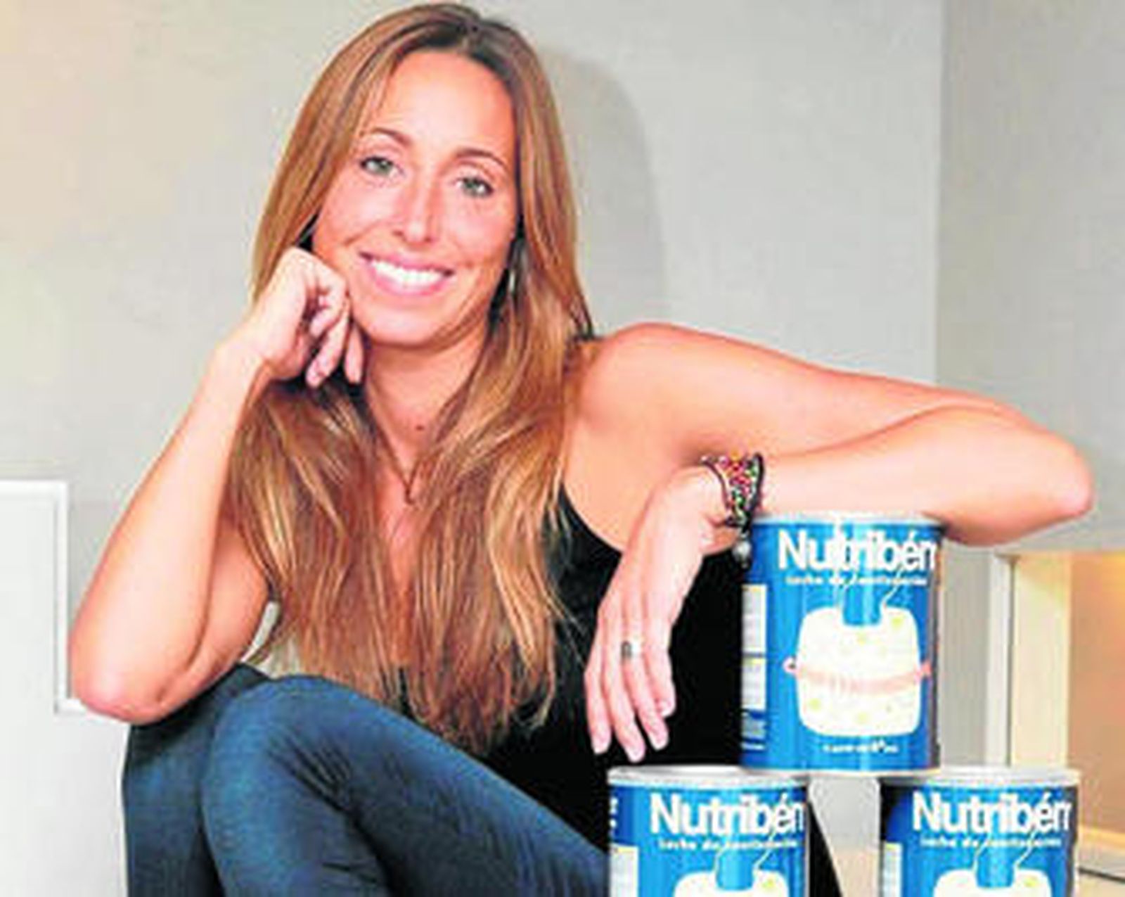 La nadadora es imagen de una conocida marca de nutrición infantil.