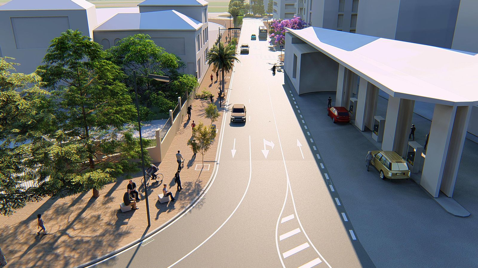 Recreación del nuevo viario.