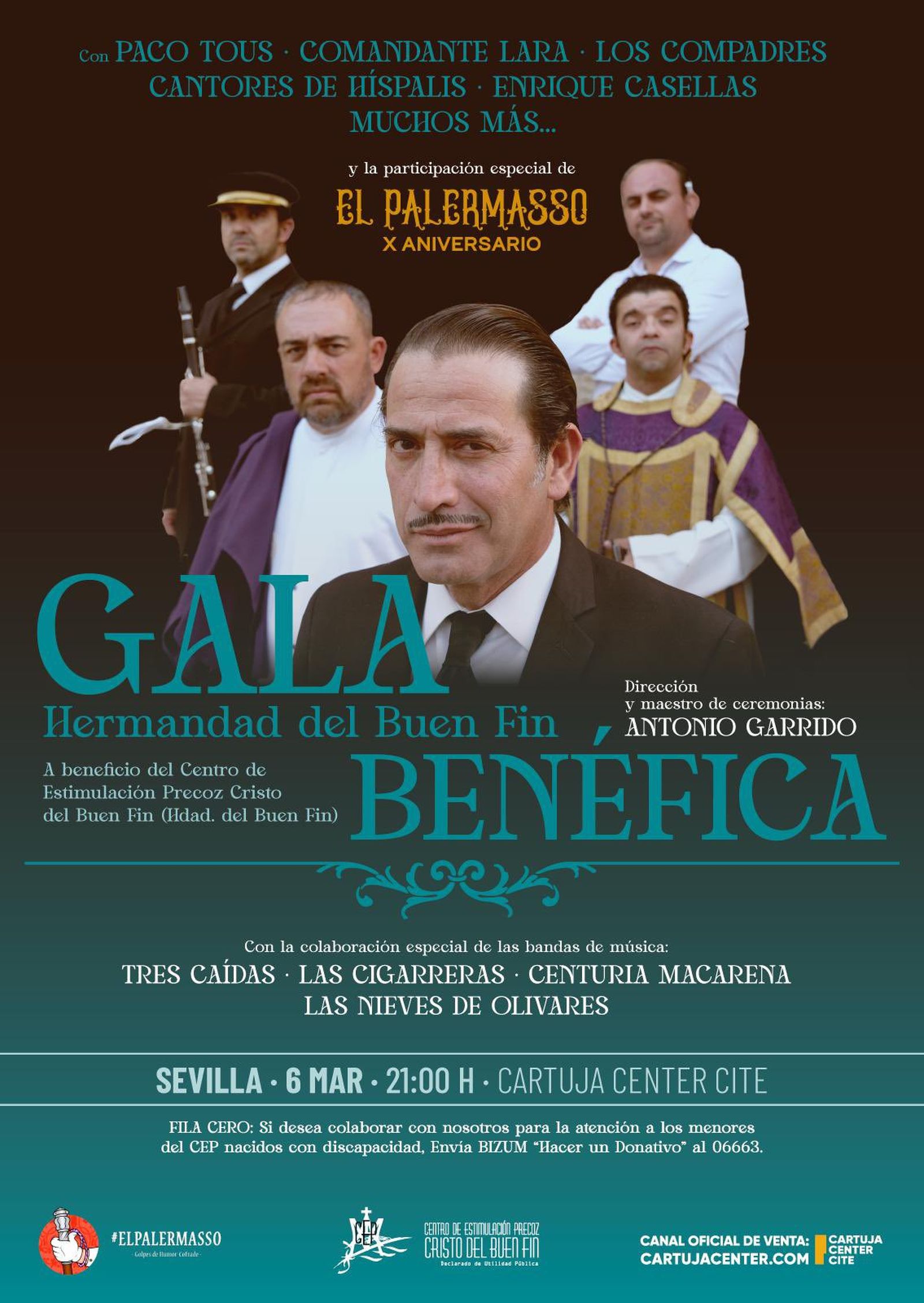 Cartel de la gala benéfica a celebrar el 6 de marzo