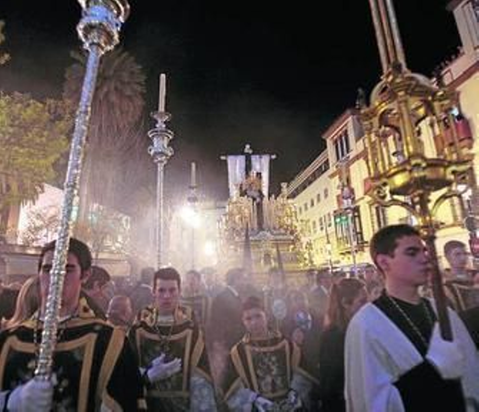La imagen, en procesión en Semana Santa.