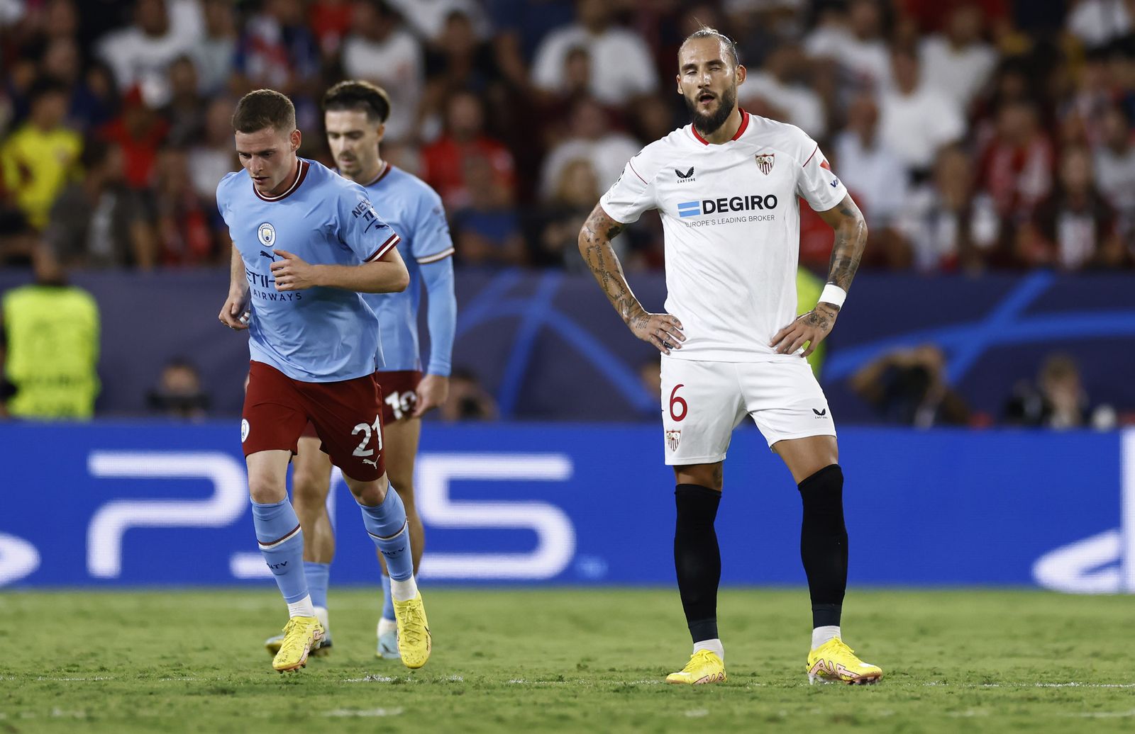 Las imágenes del Sevilla fc- Manchester City fc
