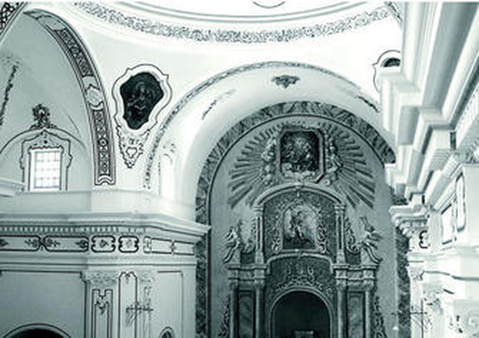 Vista del interior de la Basílica de Oria.