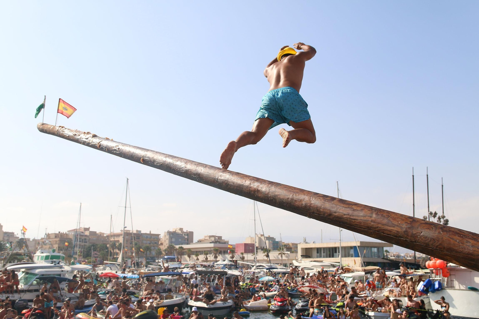 Fotogalería de la cucaña y la procesión de las Fiestas de Santa Ana en Roquetas