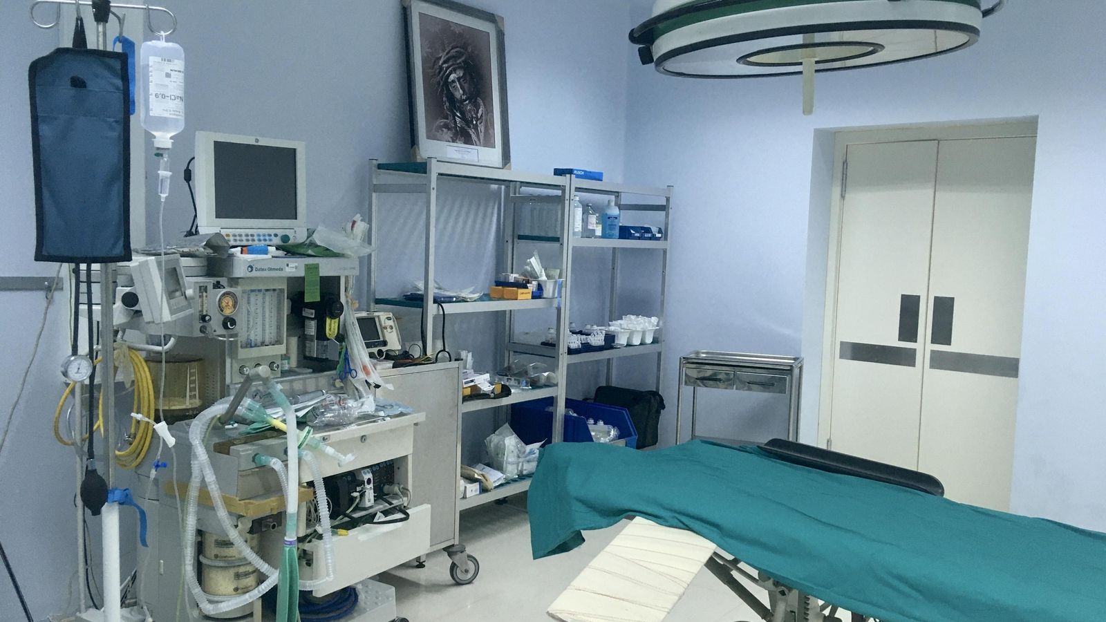 Aspecto de la enfermería antes de empezar el festejo