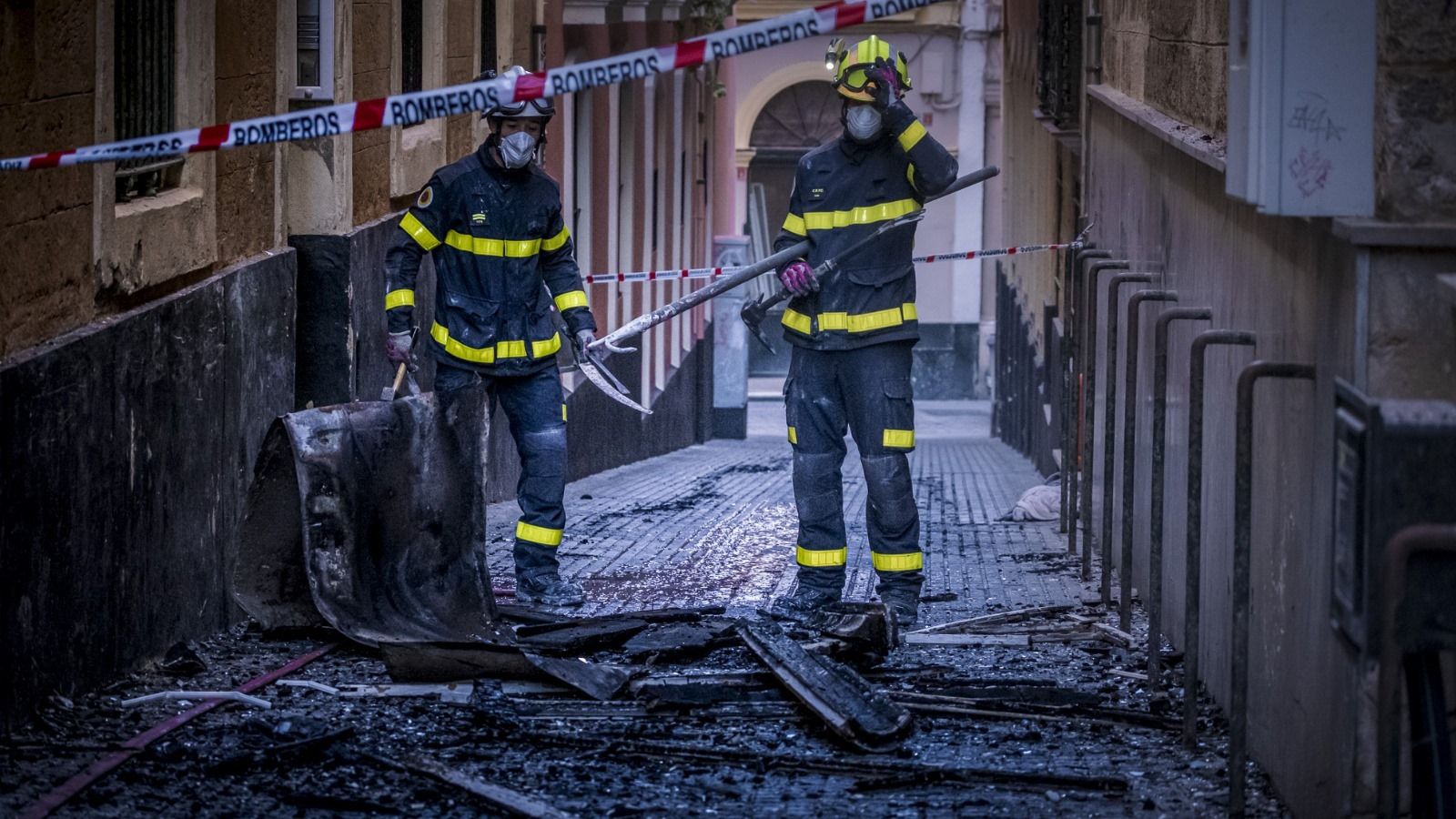Las imágenes del incendio de la calle Marqués de Cádiz
