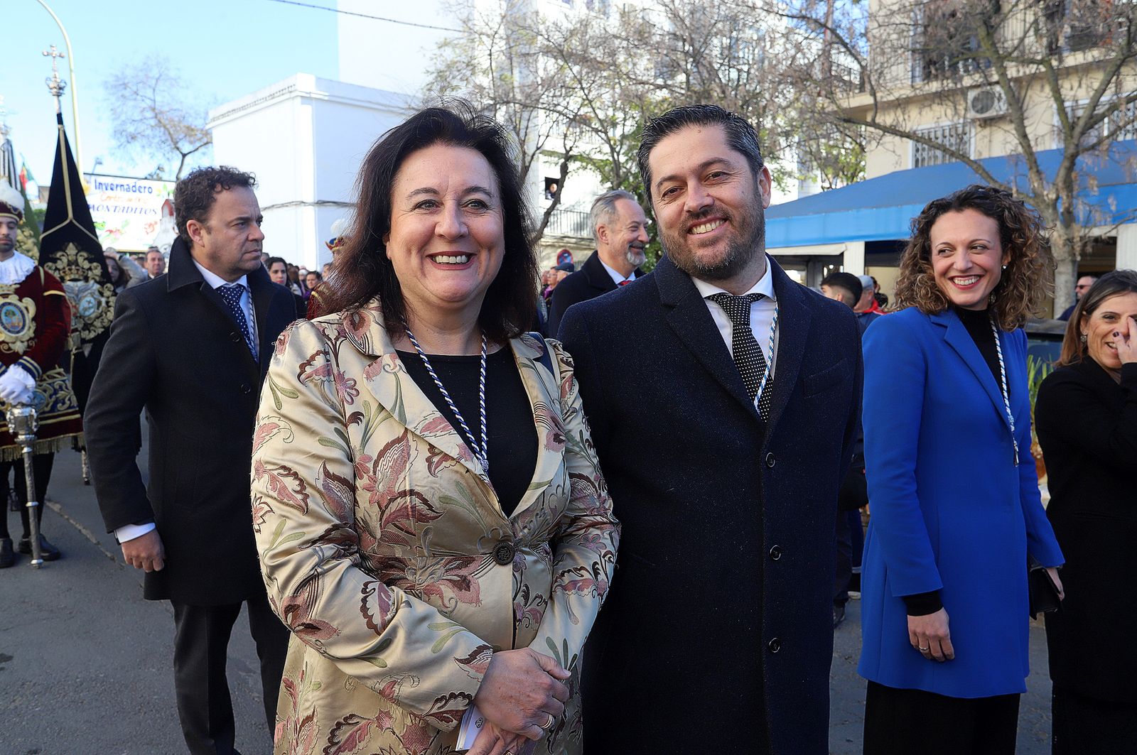Imágenes del ambiente en la procesión de San Sebastián