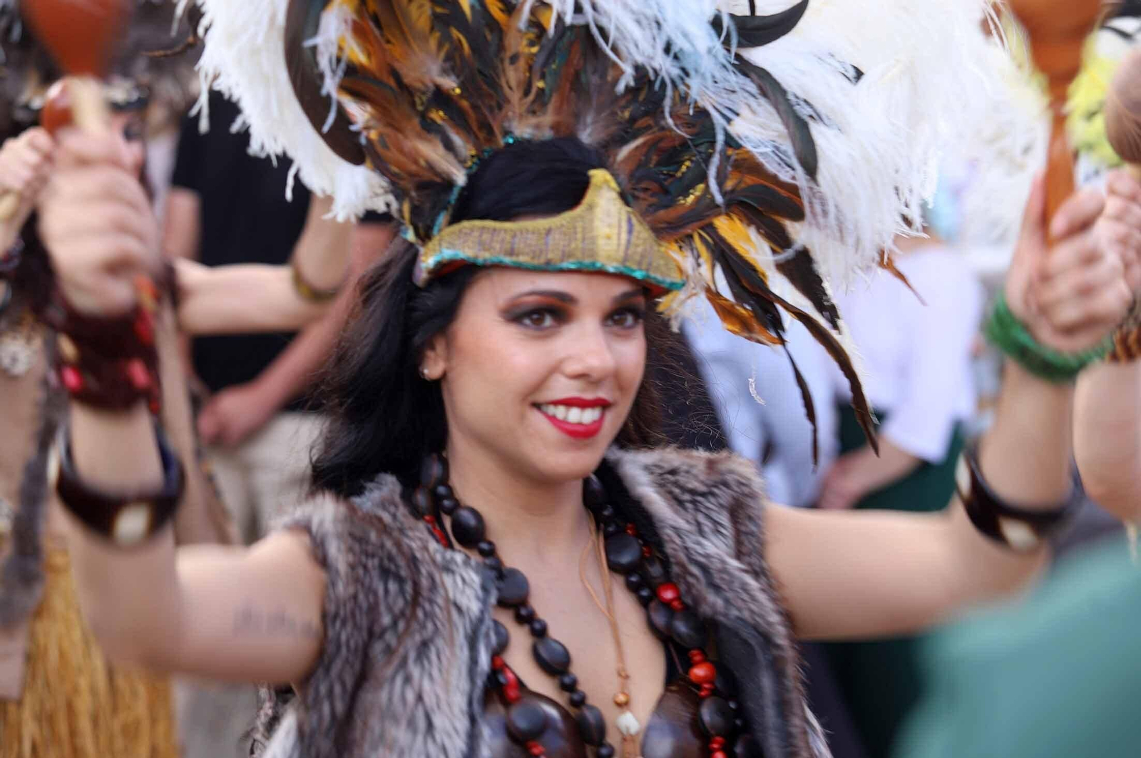 Imágenes del gran ambiente en la Feria Medieval de Palos de la Frontera, Huelva