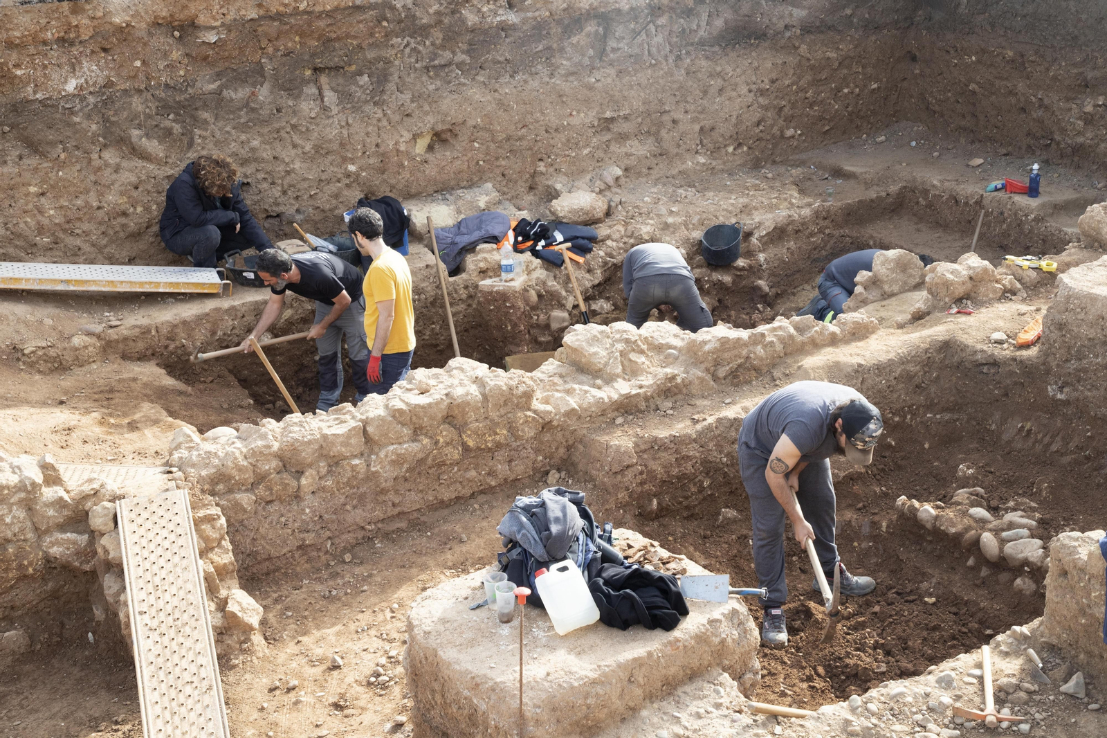 Trabajos arqueológicos en la zona.