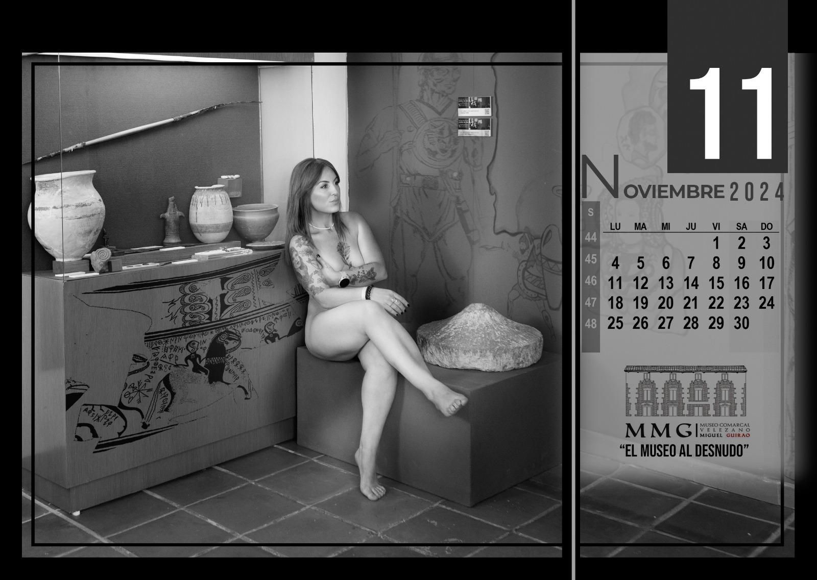 Una de las páginas del calendario 'El Museo al desnudo'.