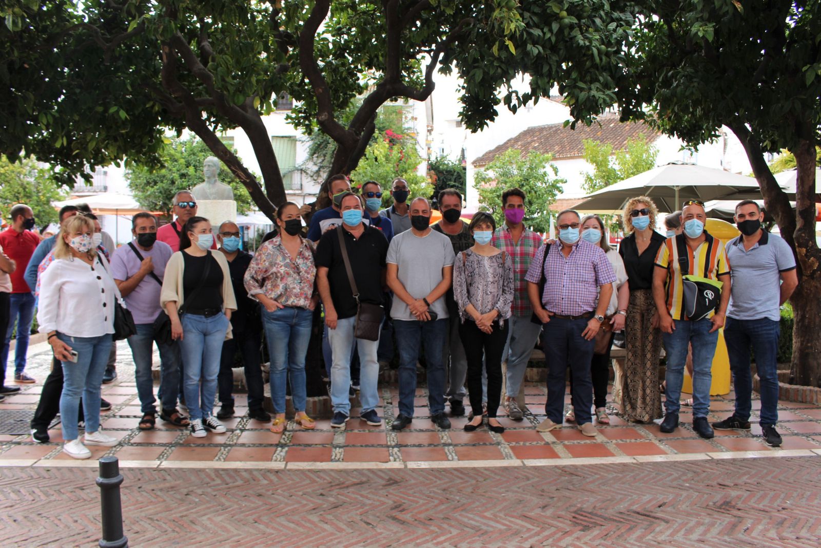 Vista de la concentración celebrada por los delegados de personal.