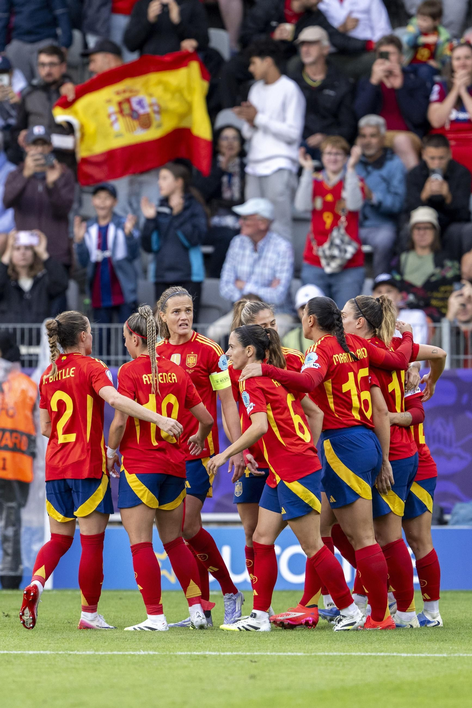 Las fotos de la goleada de España sobre Bélgica en la Eurocopa femenina
