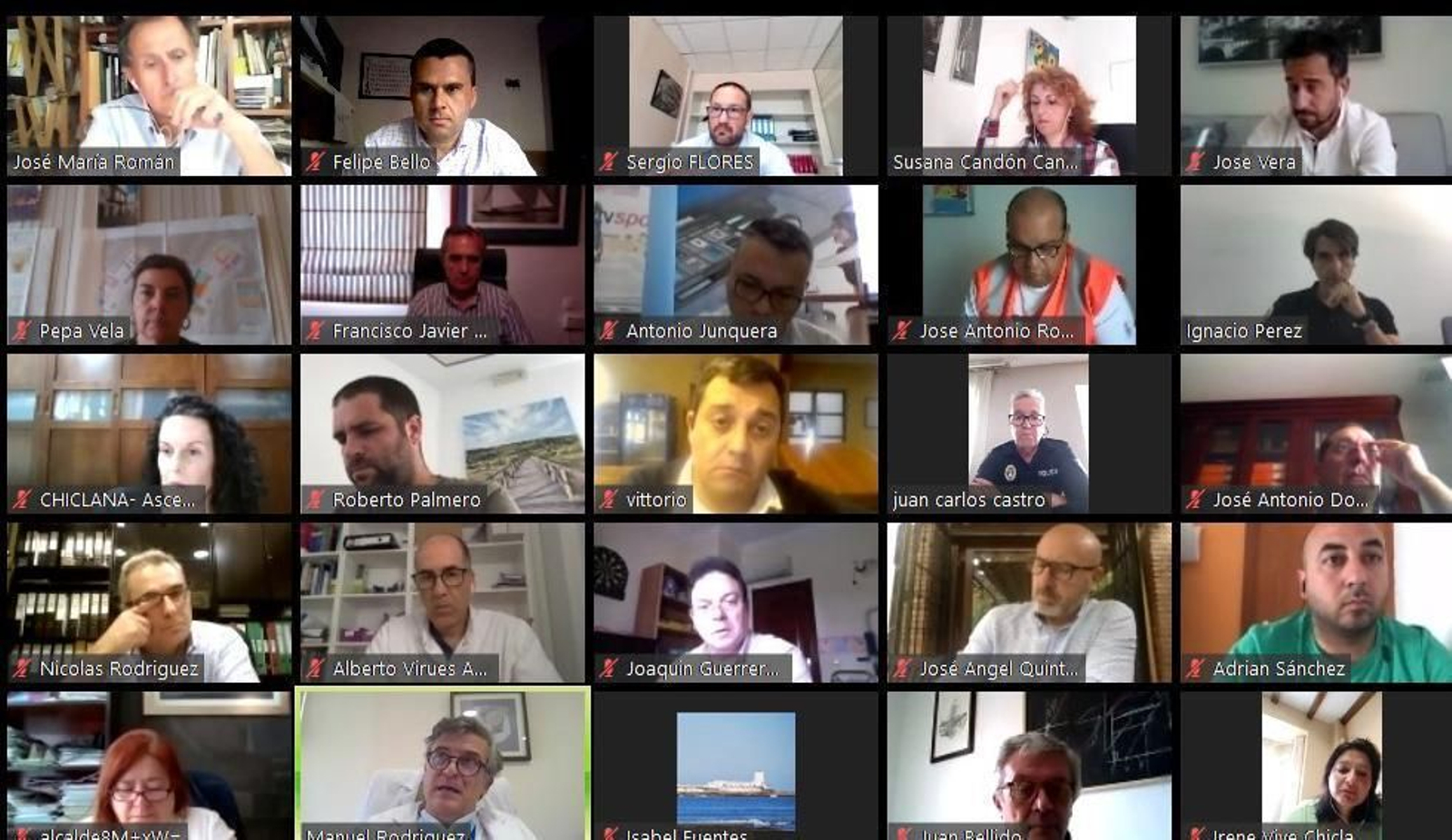 Momento del encuentro telemático del Comité de Seguimiento Covid-19