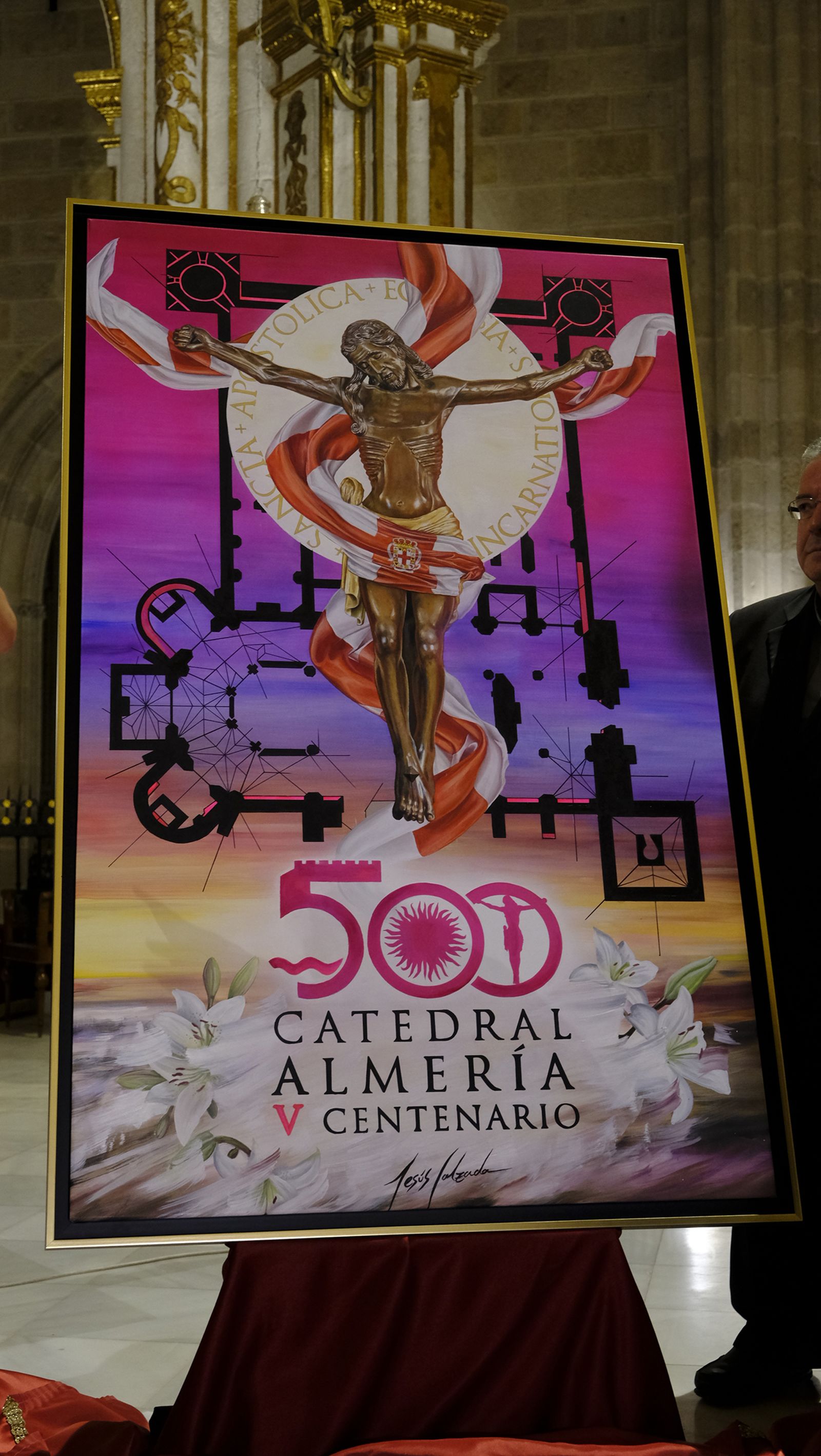 Imágenes de la presentación del cartel del 500 aniversario de la Catedral de Almería