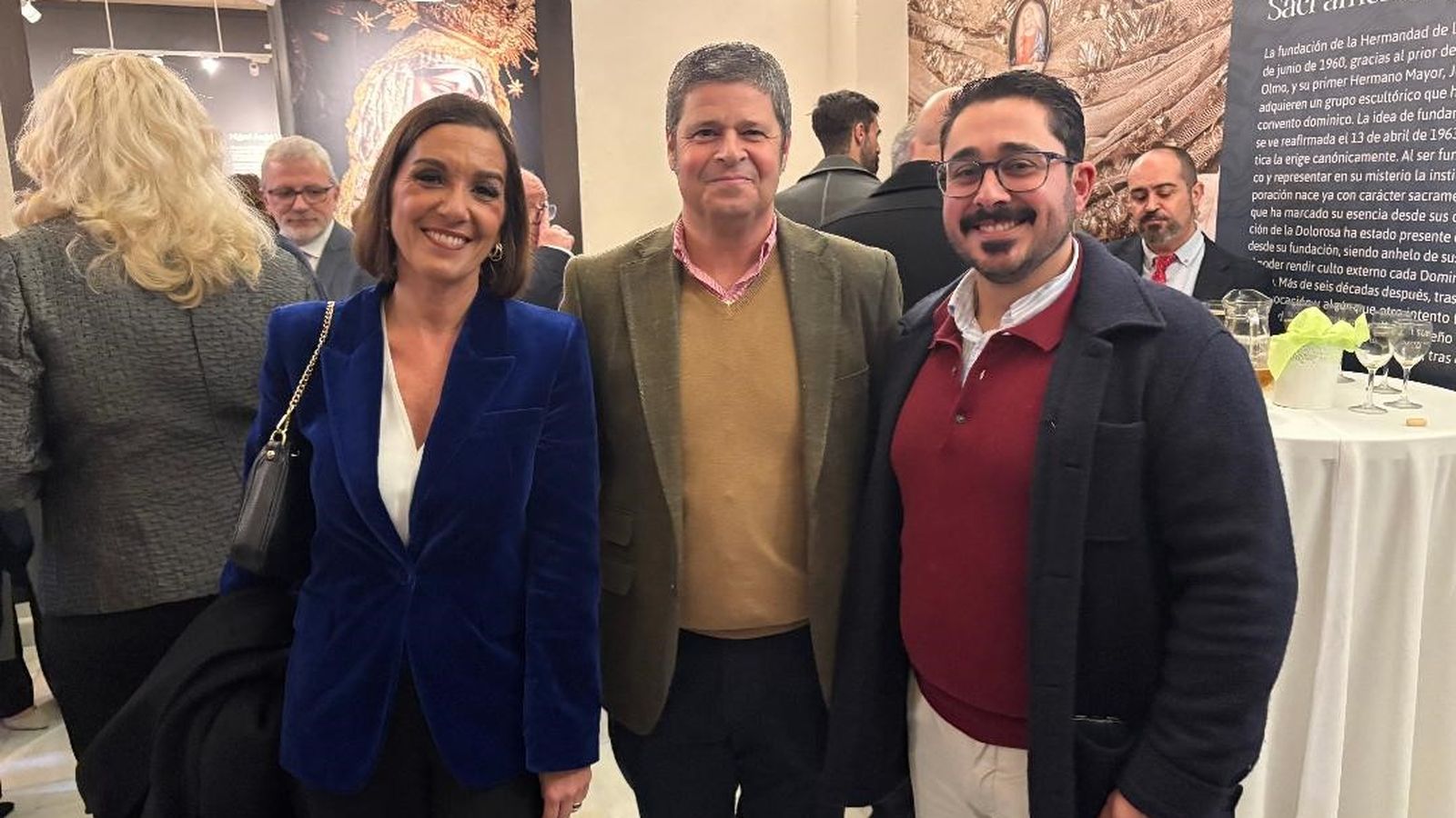 Cristina Huguet, Enrique Pérez Alemán y Adrián Hidalgo coincidieron en la exposición.
