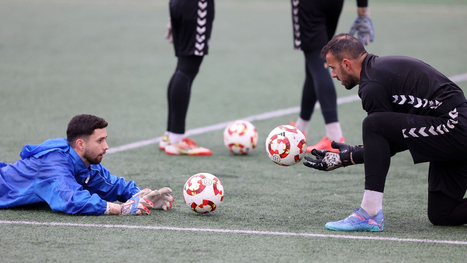 Imágenes del entrenamiento del Xerez DFC en la Granja