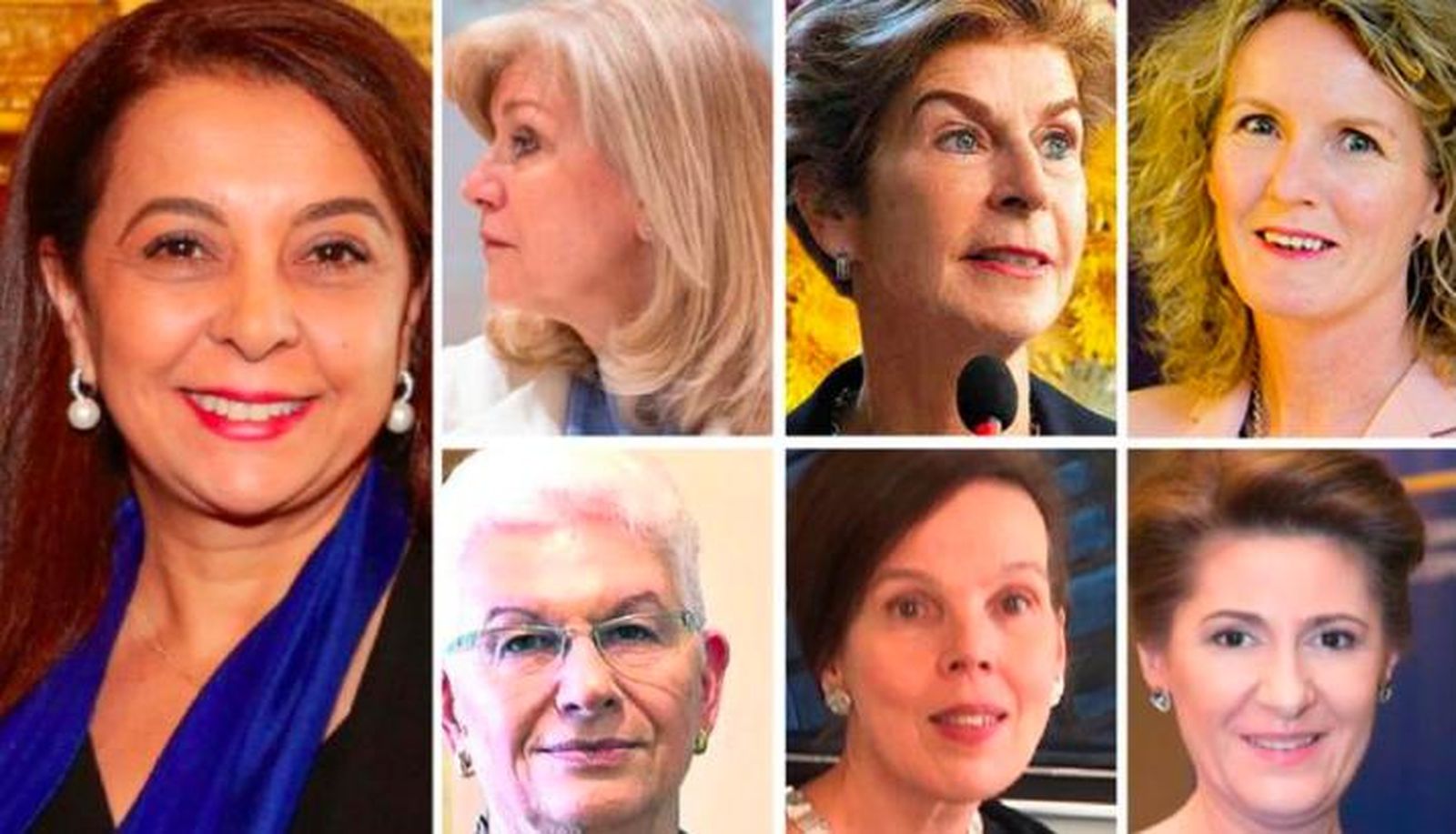 Karima Benyaich, embajadora de Marruecos en España, destacada a la izquierda.