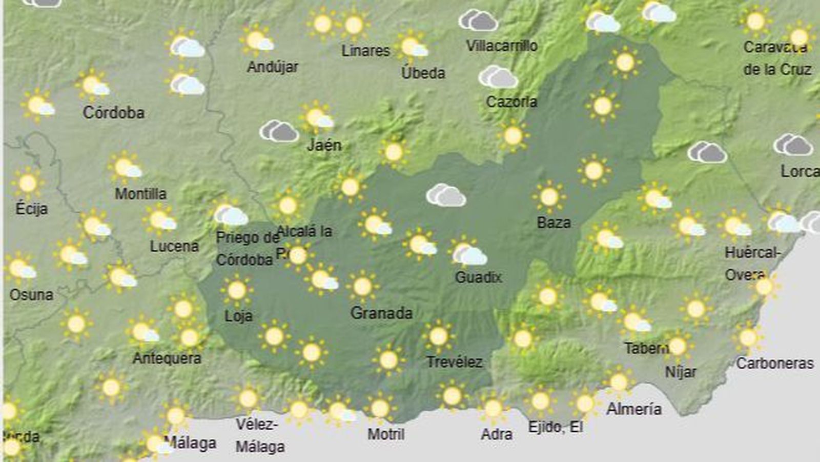 El Tiempo en Granada el 7 de enero de 2025