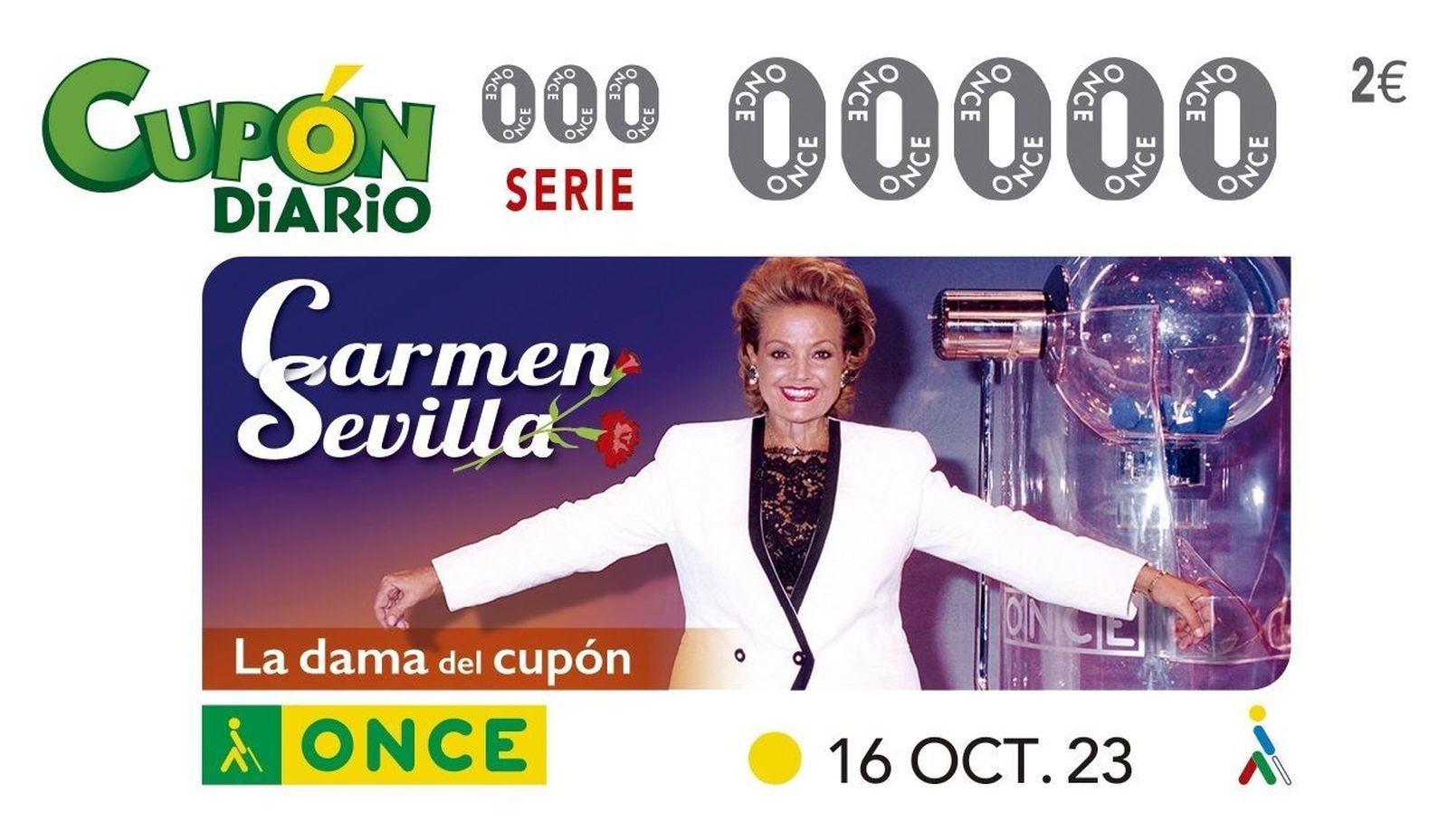 El cupón de la ONCE de este lunes rinde homenaje a Carmen Sevilla