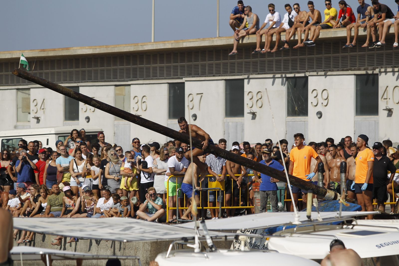 Fotogalería cucaña y procesión Fiestas Santa Ana Roquetas de Mar