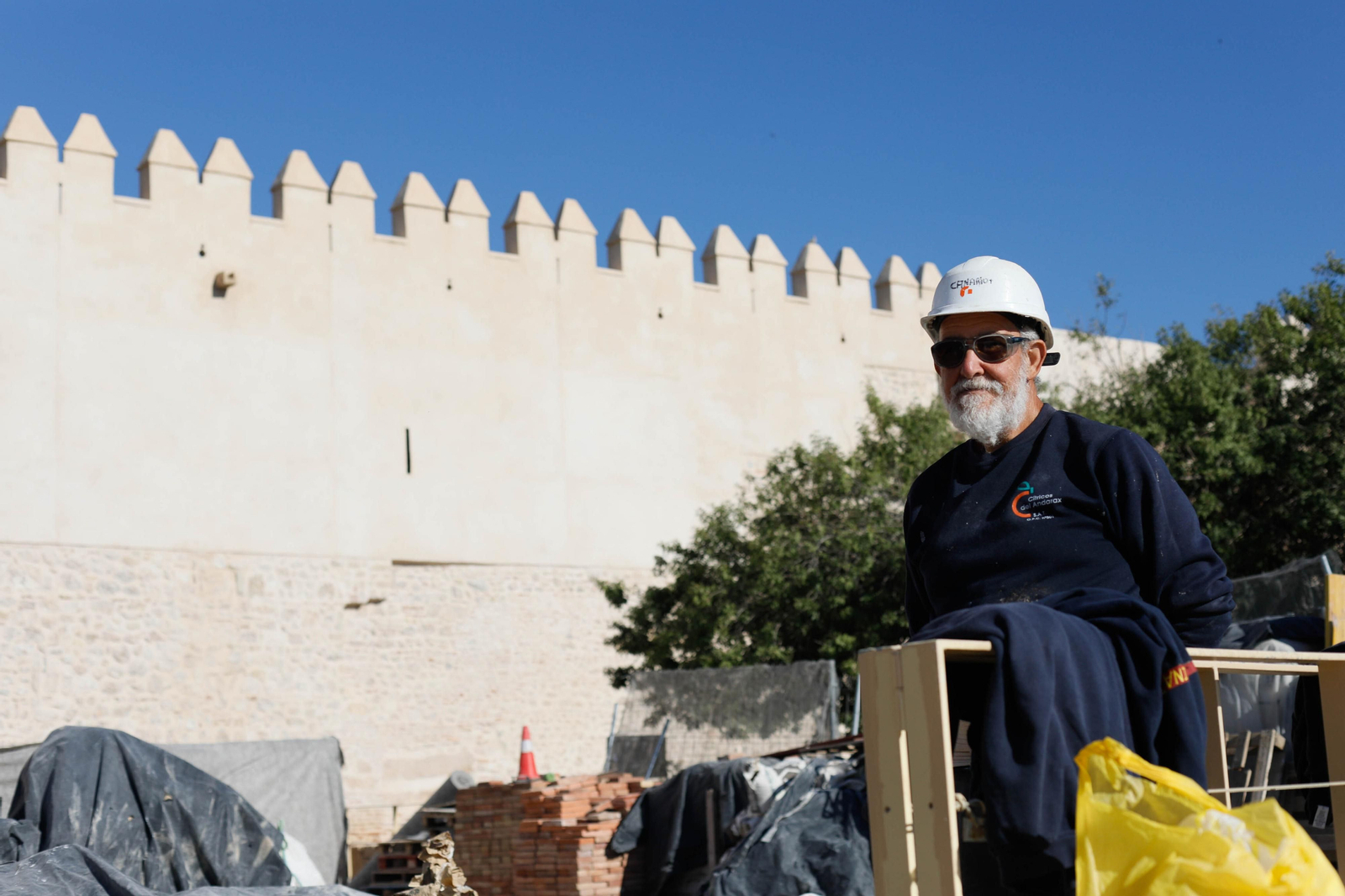 Restauración torre Sur Alcazaba
