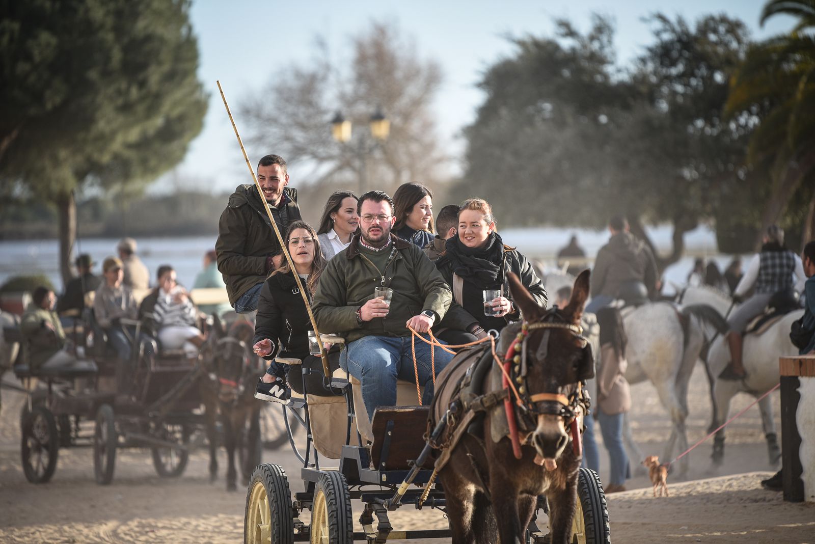 Imágenes del ambiente en la Aldea de El Rocío el domingo 26 de febrero