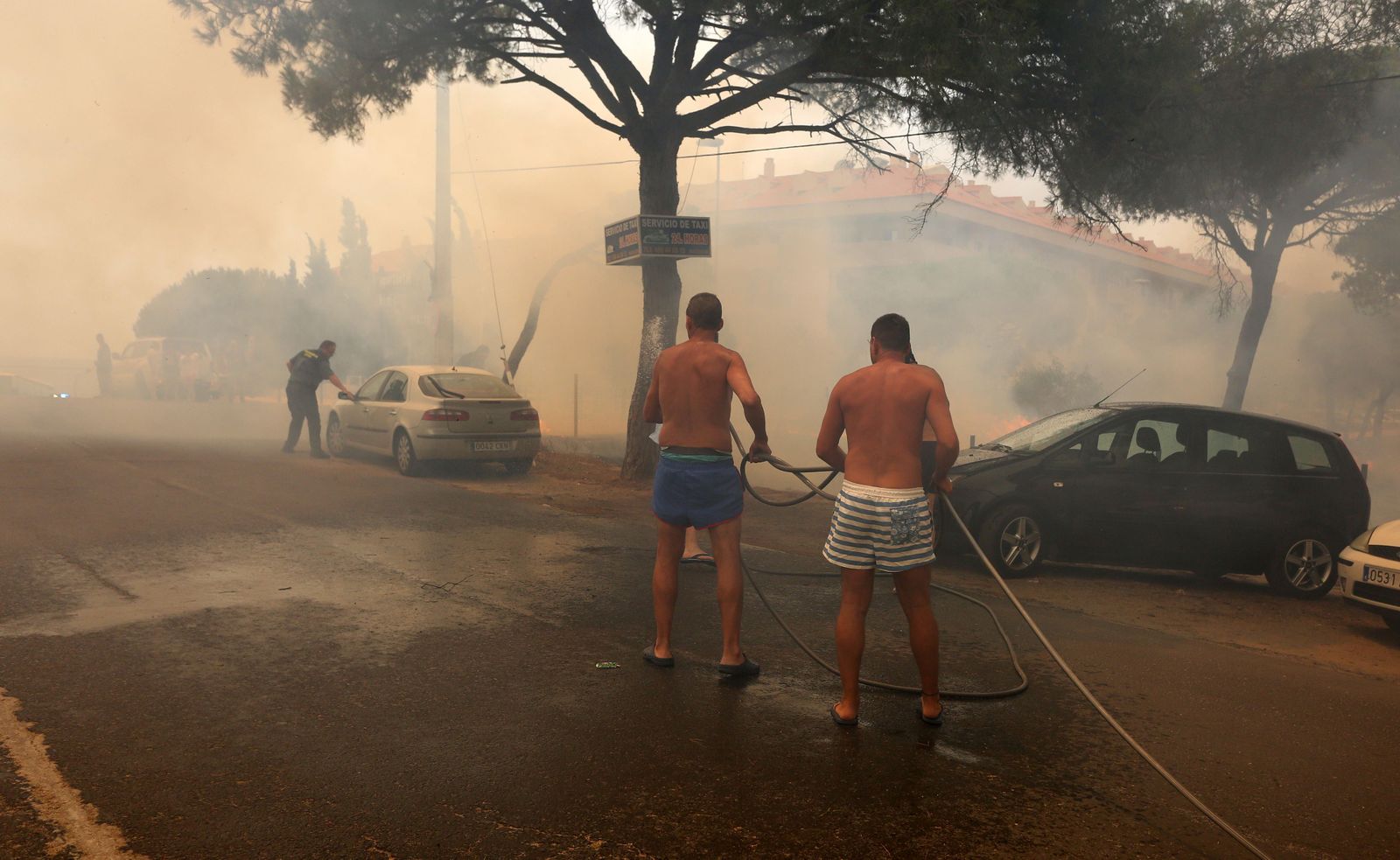 Las consecuencias del incendio en Mazagón