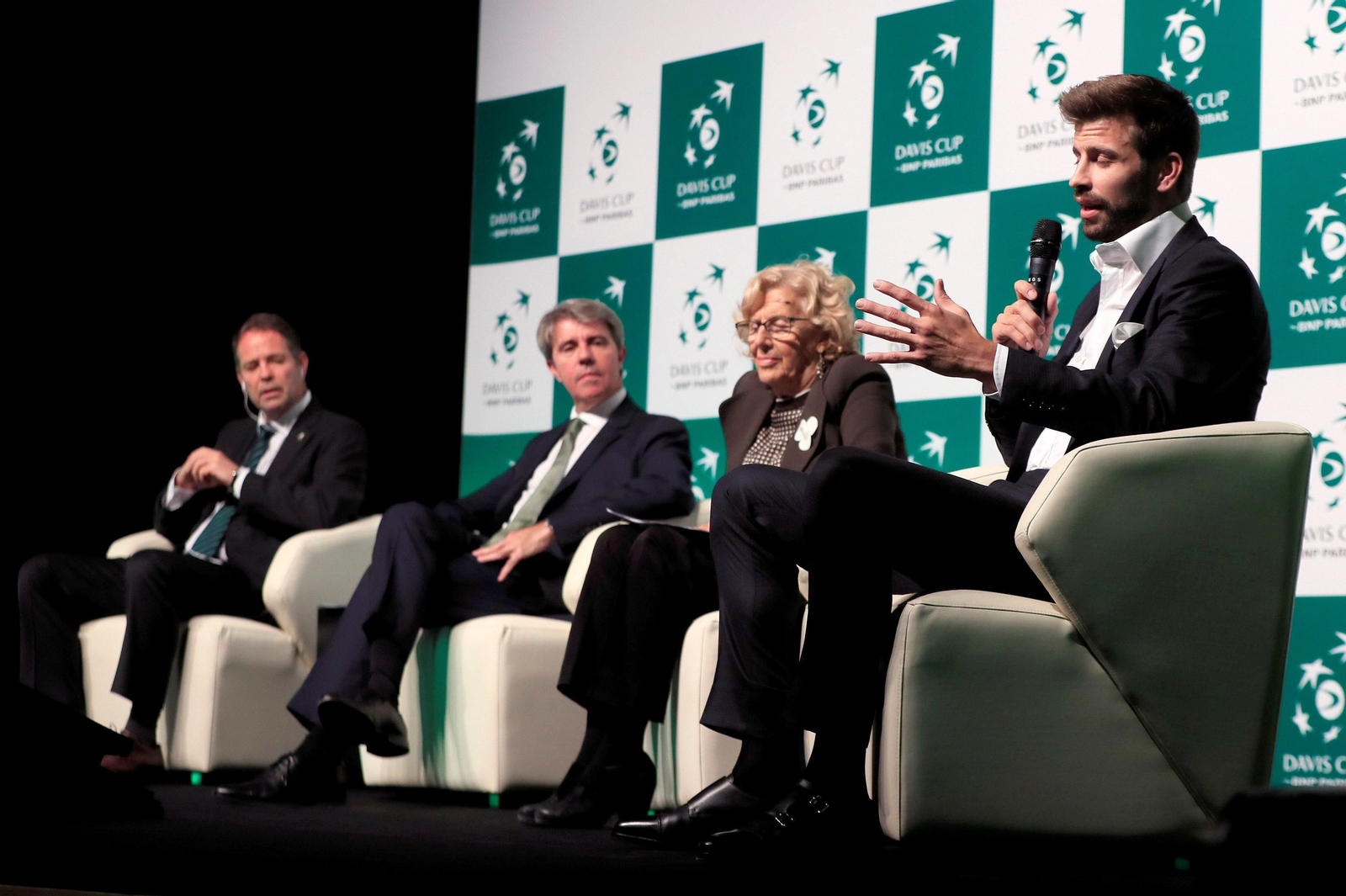 Piqué, en la presentación este miércoles de la Copa Davis en Madrid.