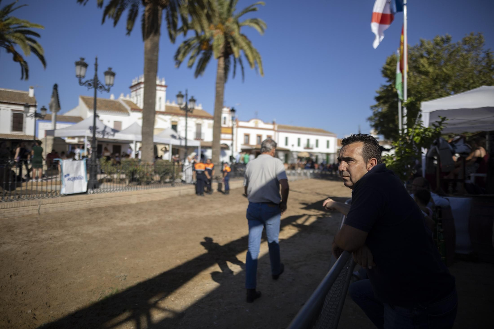 Ambiente del jueves 18 de agosto en la aldea de El Rocío durante el Rocío Chico