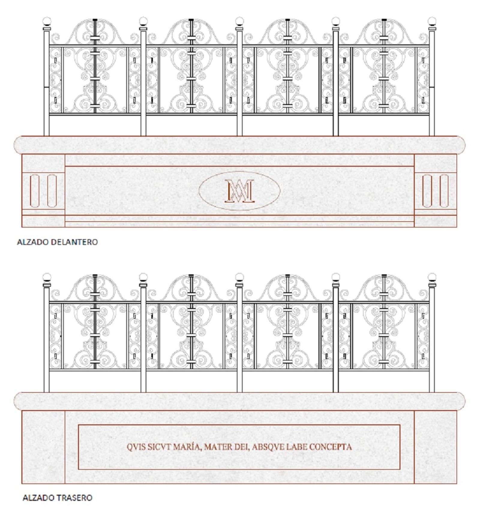 Así quedarán los bancos de la Plaza del Triunfo tras su restauración.