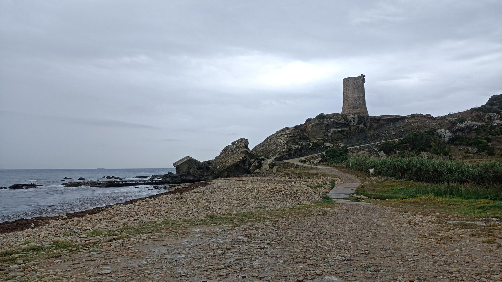 La cala junto a la desembocadura del Río Guadalmesí