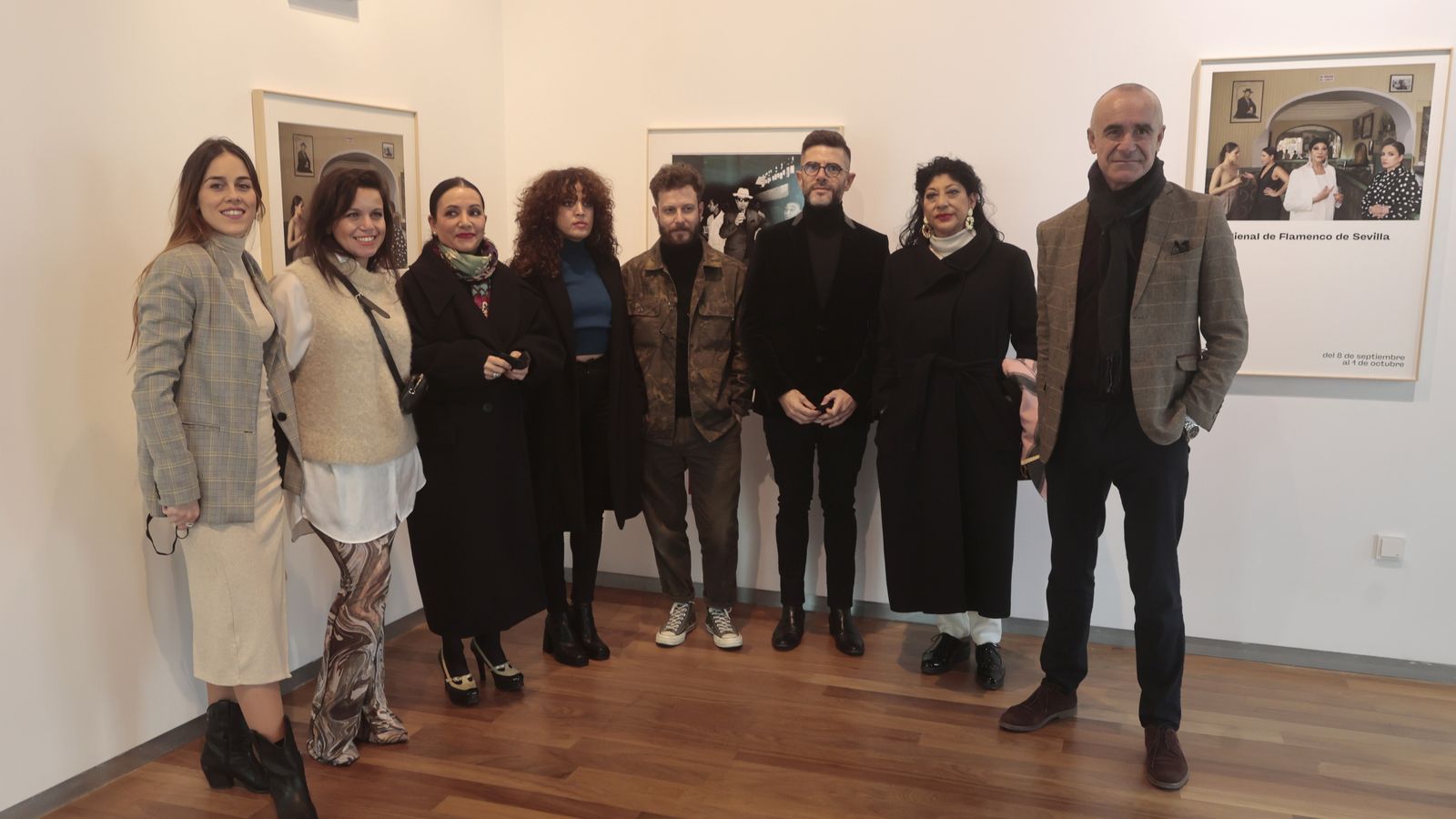 Patricia Guerrero, María Moreno, Eva Yerbabuena, Antonia Moreno, Jacobo Carmona, Chema Blanco, Manuela Carrasco y Antonio Muñoz en el Centro Cerámica de Triana.
