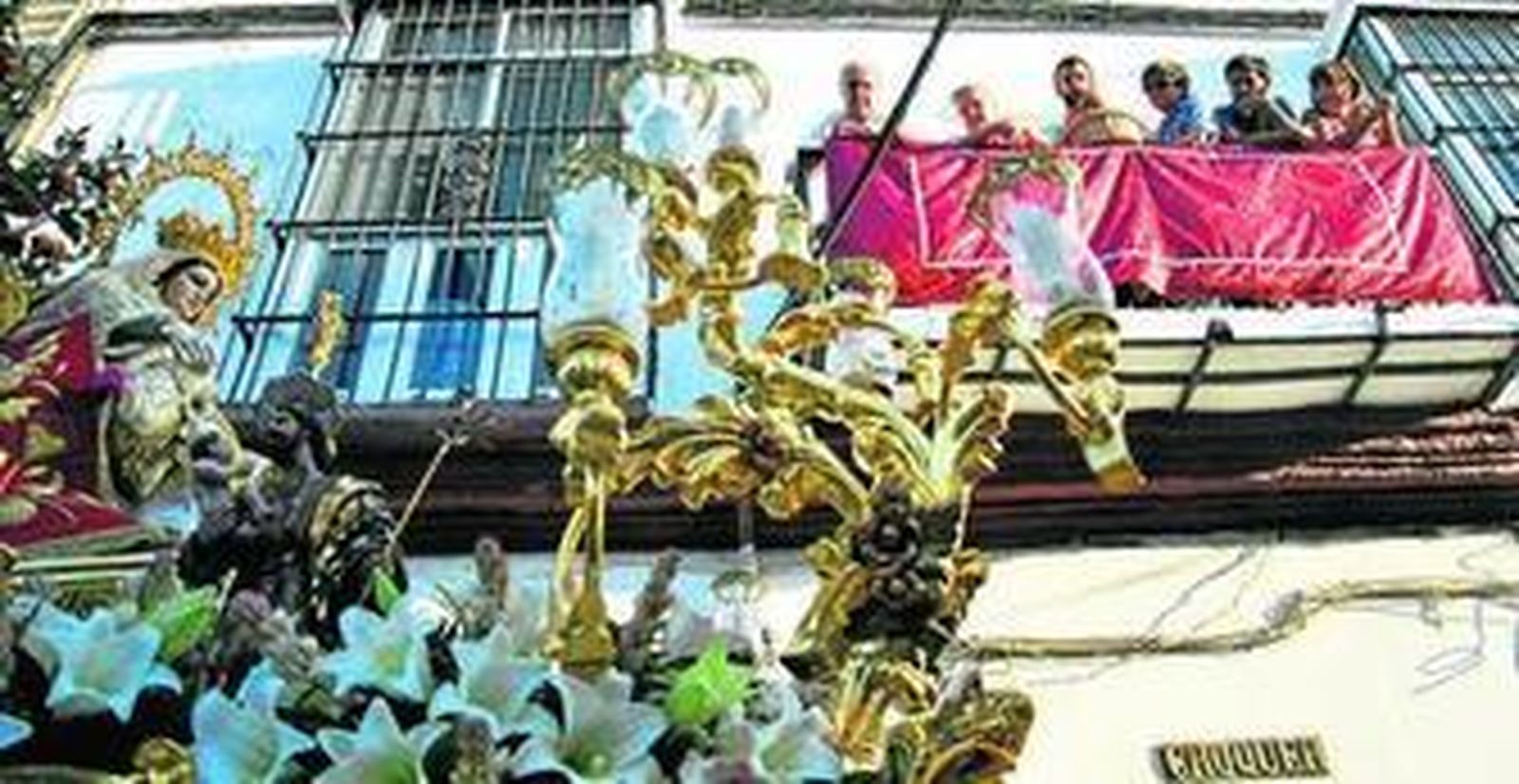 La imagen de la Divina Pastora, en su salida procesional de ayer.