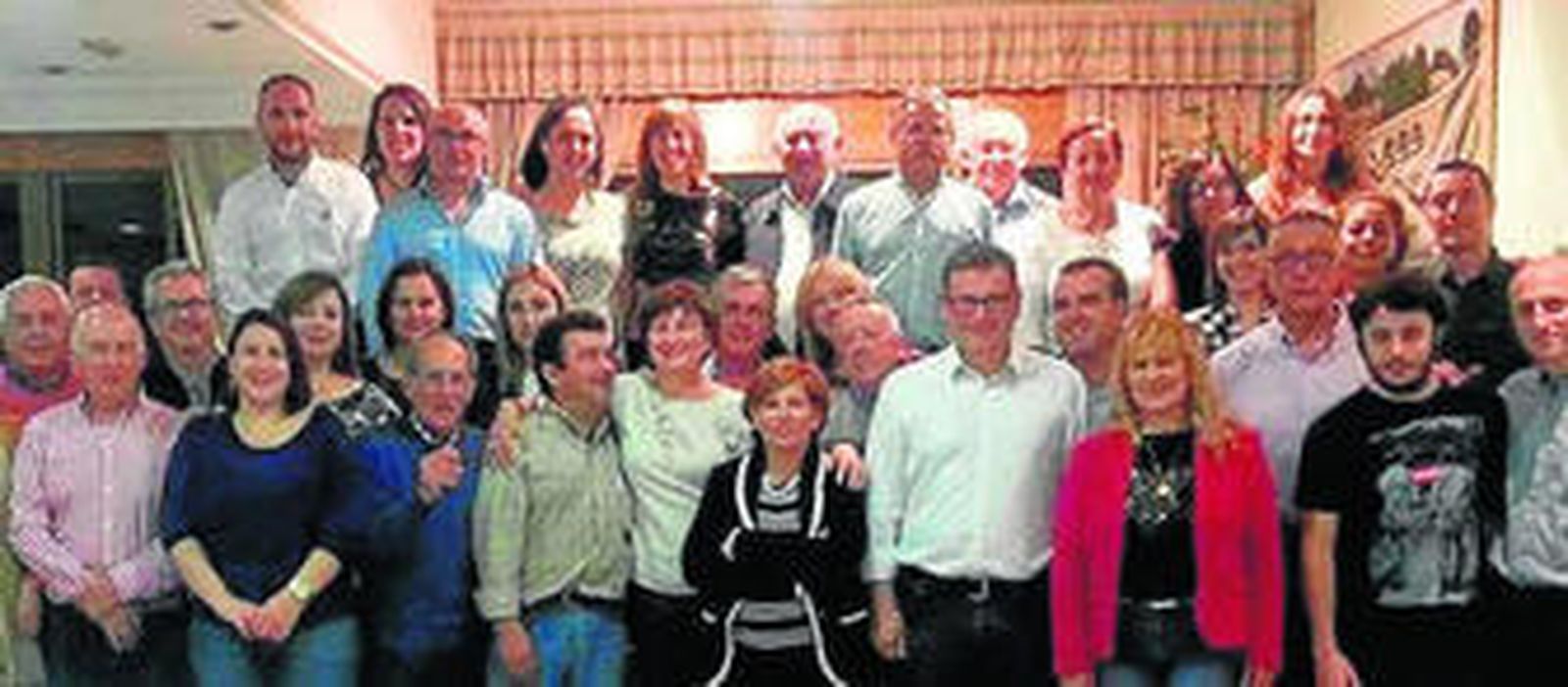 Miembros de la candidatura del PSOE en la noche en la que fue presentada al resto de los afiliados.