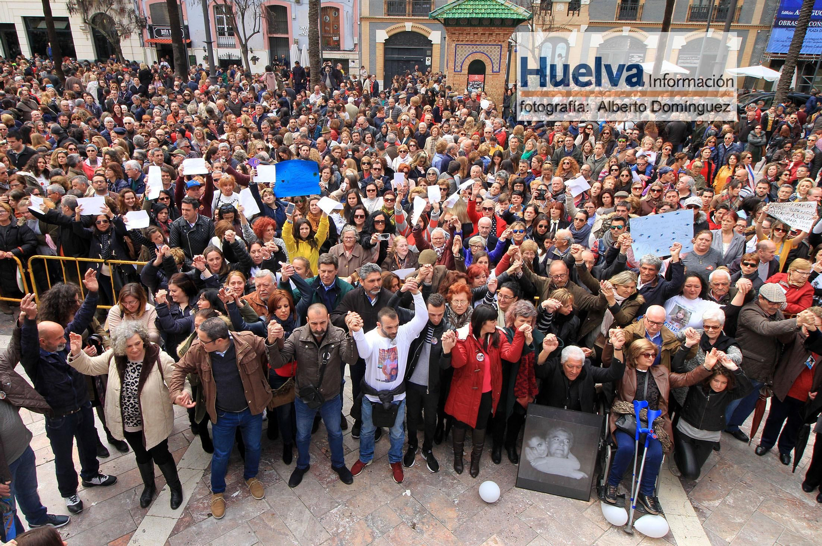 Imágenes de la manifestación contra la derogación de la prisión permanente revisable celebrada en Huelva