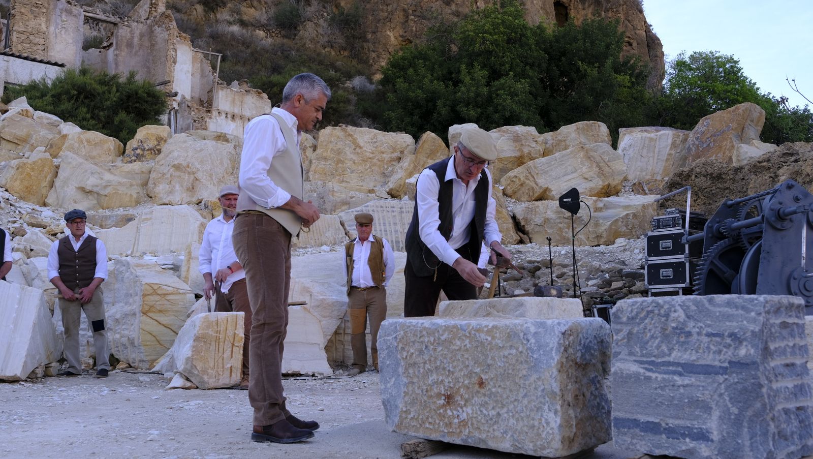 Primera escena 'El orgullo de ser cantero' con intervención de Modesto Barragán.