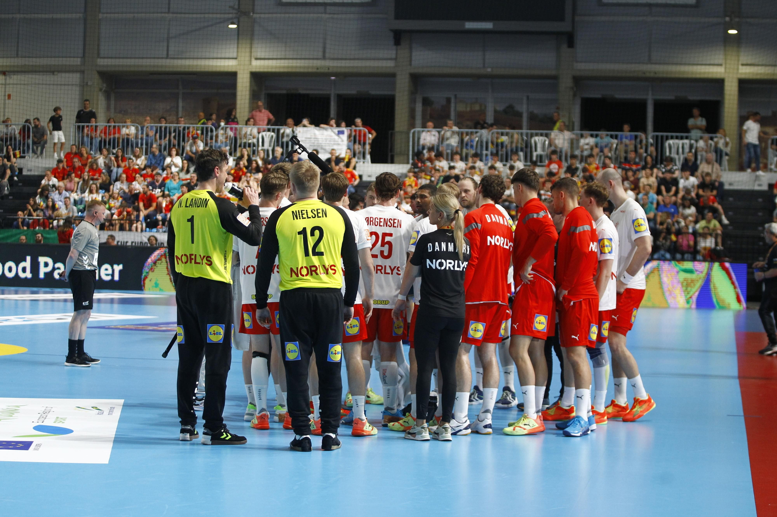 Imágenes del España-Dinamarca de la EHF Euro Cup de balonmano, en Almería