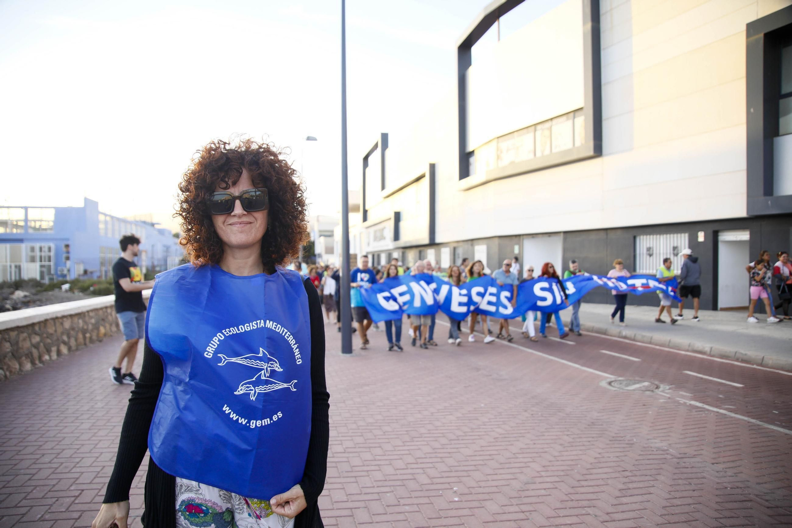 La manifestación "Genoveses sin hotel", en imágenes
