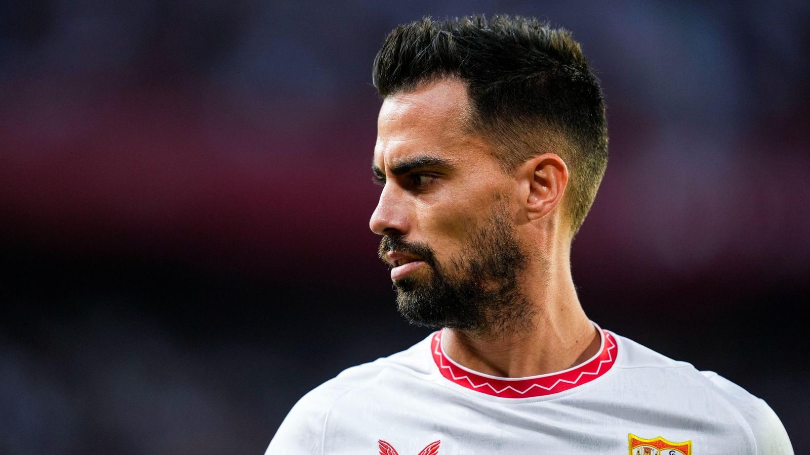 Suso Fernández, durante una acción del Sevilla-Valladolid.