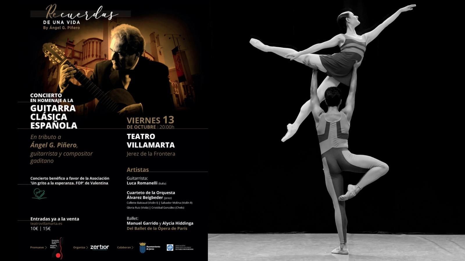 Cartel del espectáculo e imagen de los dos bailarines.