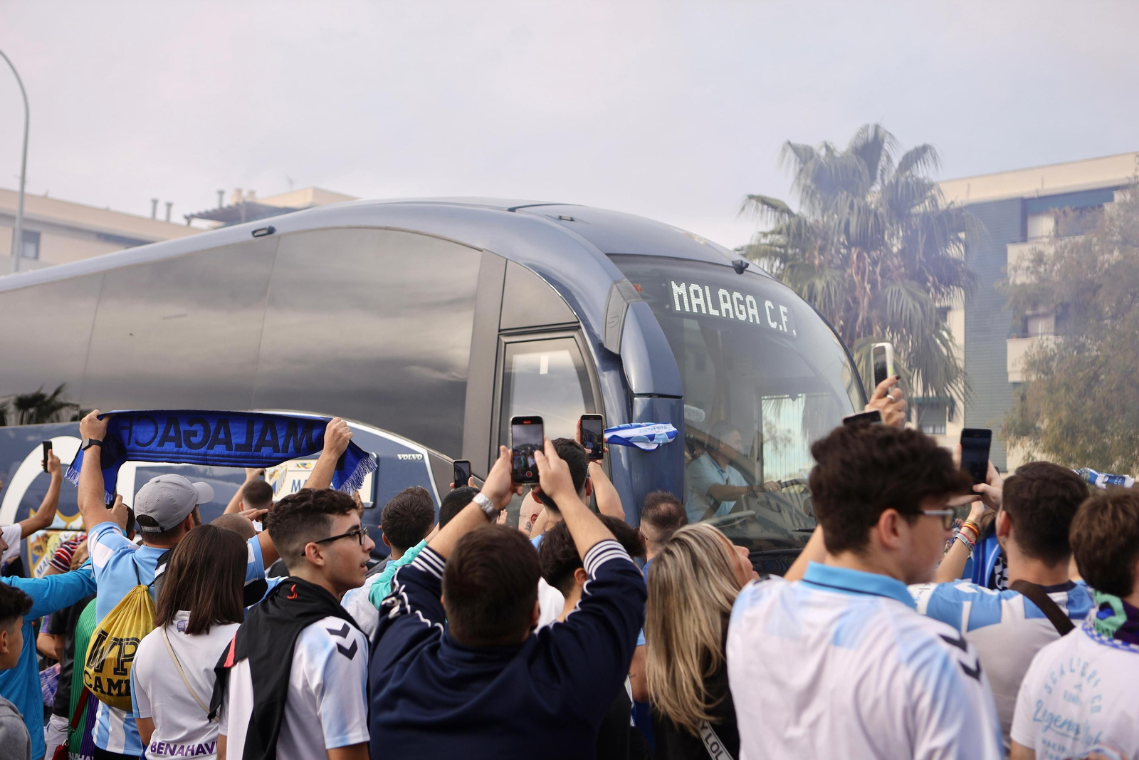 El recibimiento al Málaga CF en El Maulí
