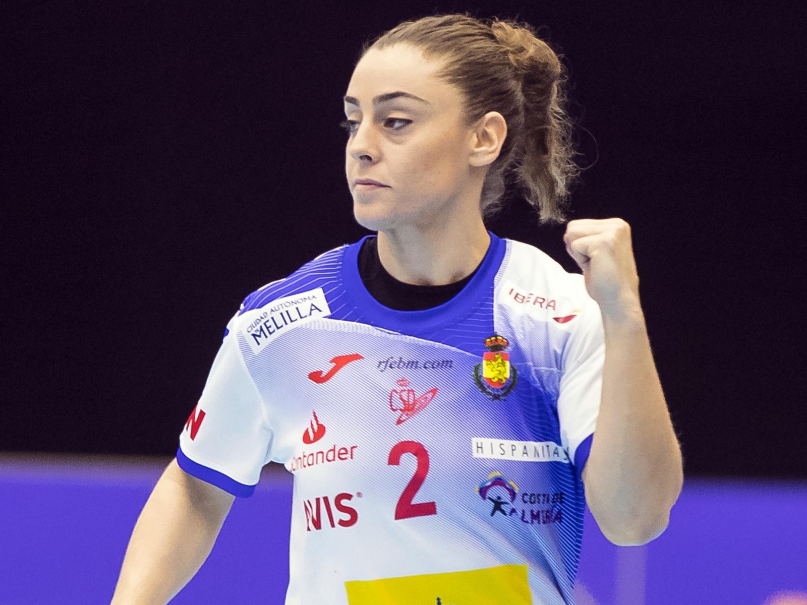 Marta López celebra un gol.