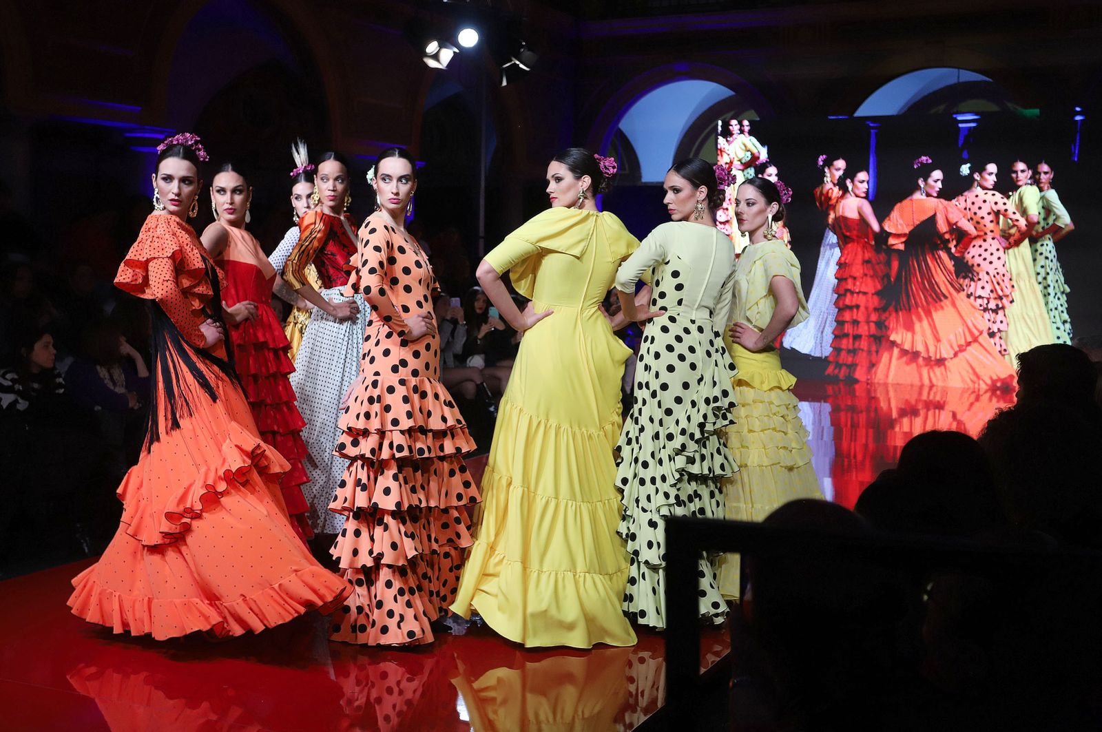 Huelva Flamenca 2023. Imágenes de la pasarela de moda flamenca de la modista Adelina Infante