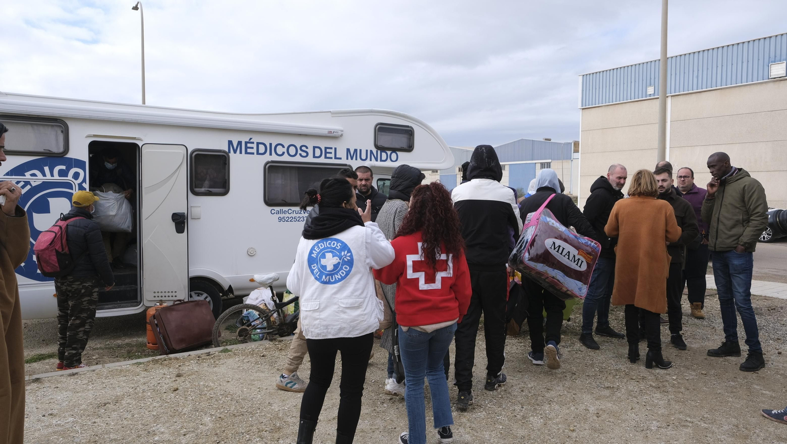 Imágenes del desalojo del asentamiento chabolista 'El Walili', en Níjar