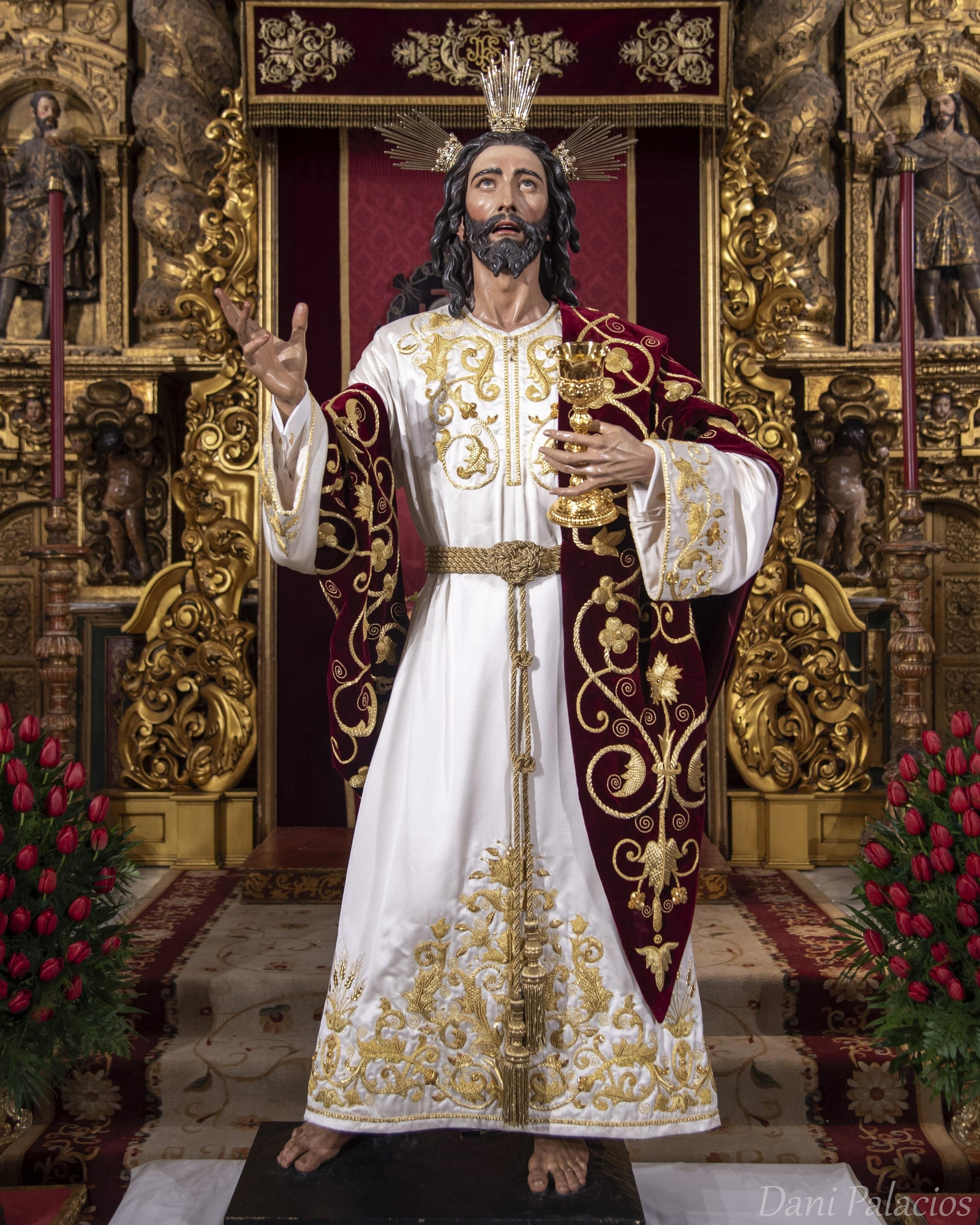 El Señor de la Cena durante el pasado besapiés