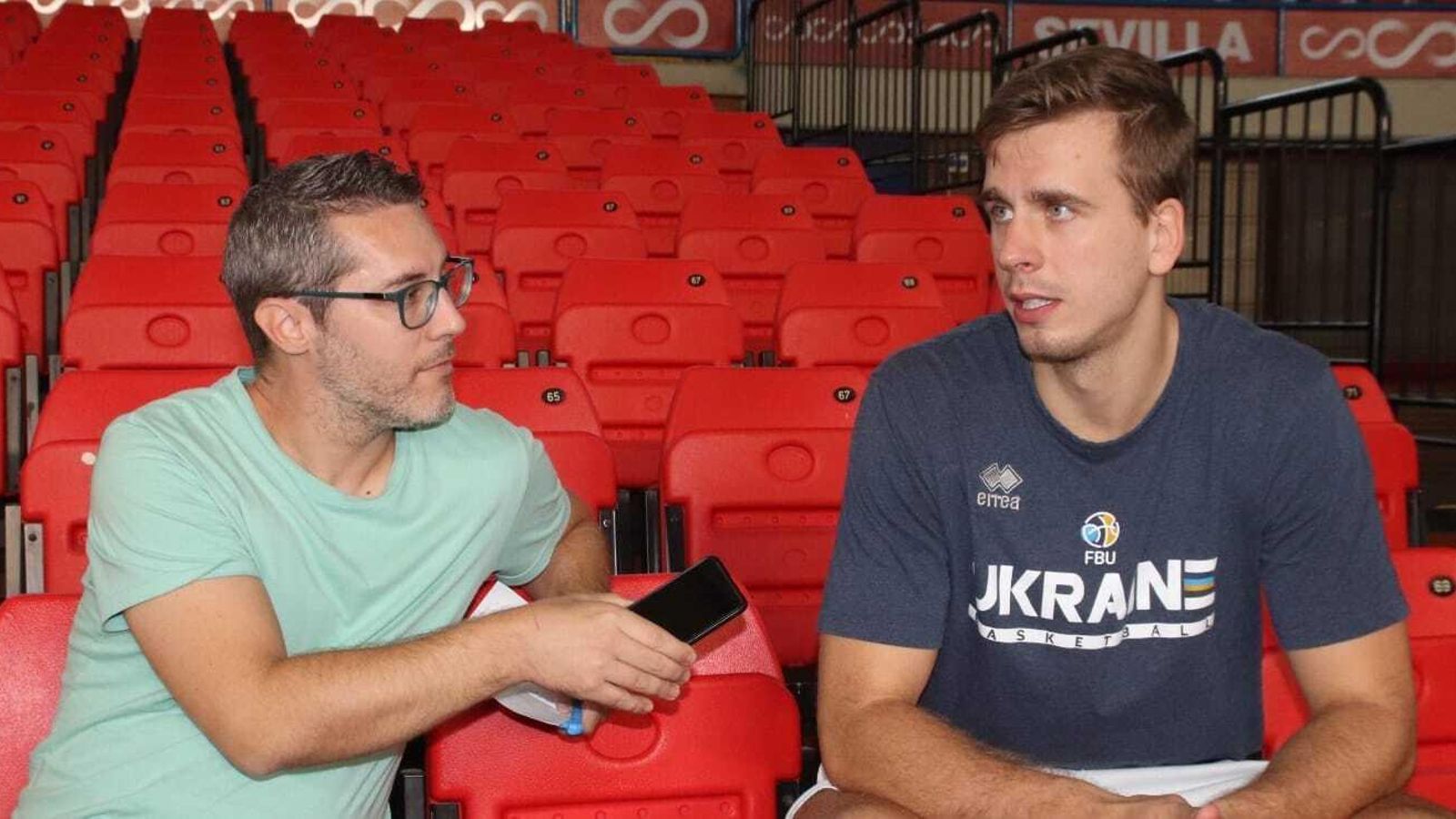 Un instante de la entrevista a Gerun.