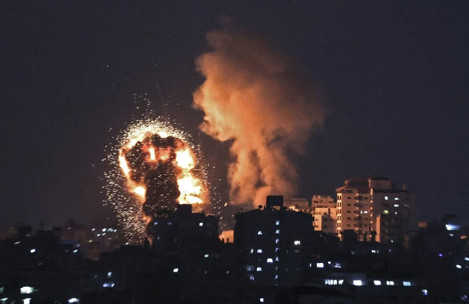 Bombardeo en Gaza (Palestina).