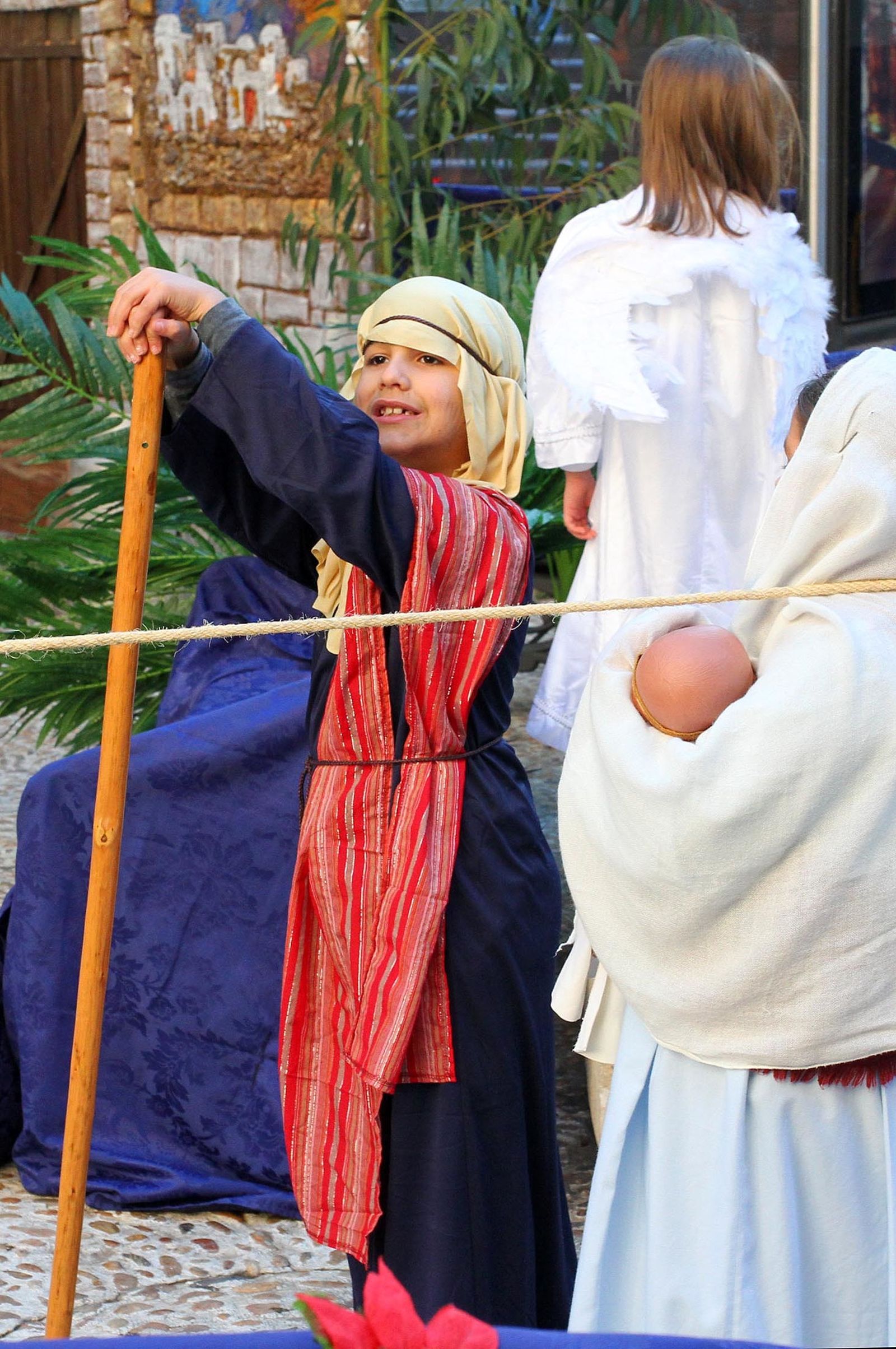 Imágenes del Belén viviente del Colegio María Inmaculada.