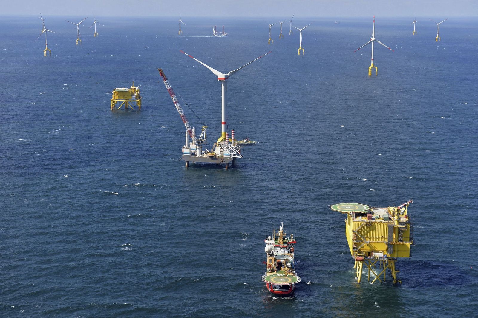 El parque eólico de la isla de Borkum, donde participa Dragados Offshore