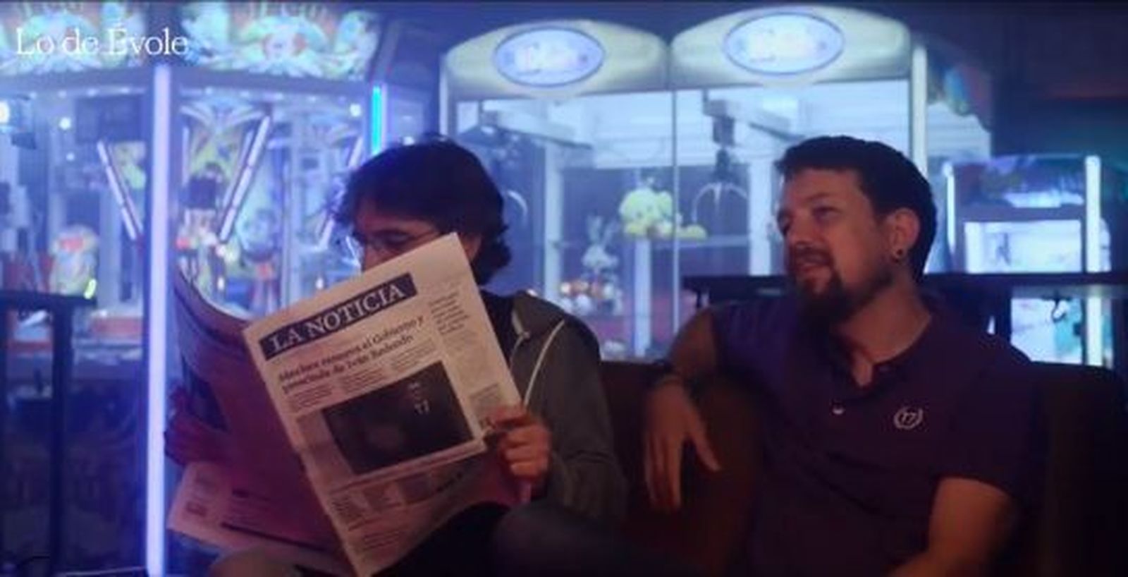 Captura de Pablo Iglesias con Jordi Évole en la presentación de su nueva temporada